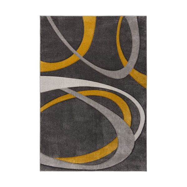 Tappeto color ocra-grigio 200x290 cm Elude Orb - Flair Rugs