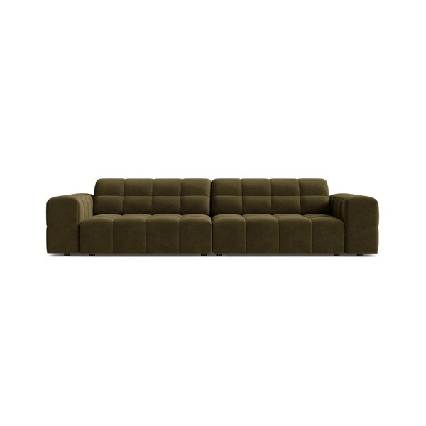 Divano color kaki con rivestimento in velluto 252 cm Chicago – Cosmopolitan Design