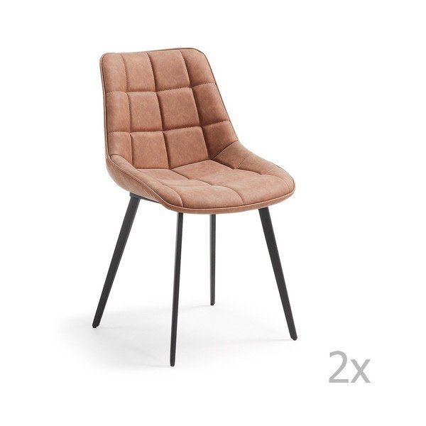 Set di 2 sedie da pranzo marroni Adah - La Forma