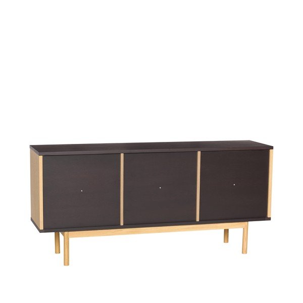 Credenza marrone con effetto rovere 140x65x35 cm Dual – Hübsch-image-4