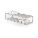 Scarpiera grigio tortora in acciaio da parete 78x20,5x30,5 cm School – Spinder Design