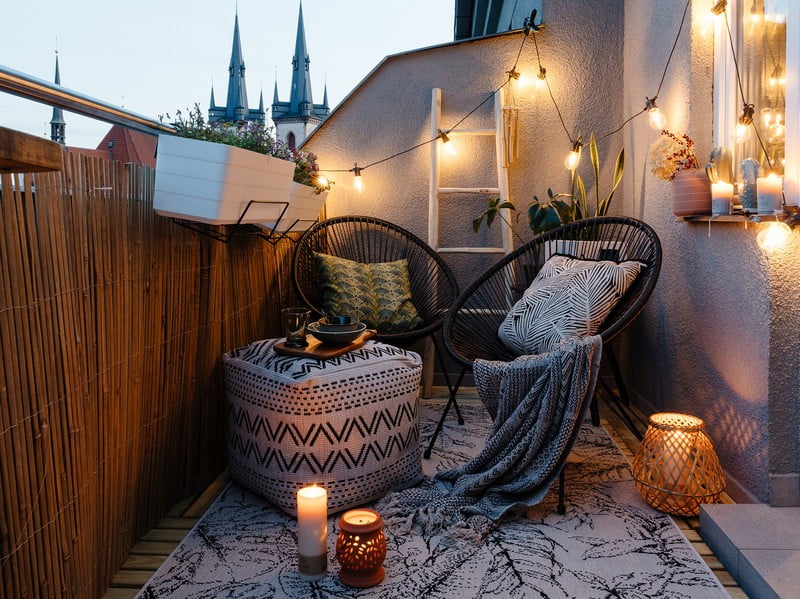 Ispirazione: Balcone e giardino, Stile boho