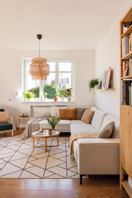 Ispirazione: Soggiorno, Stile scandinavo, Tessili