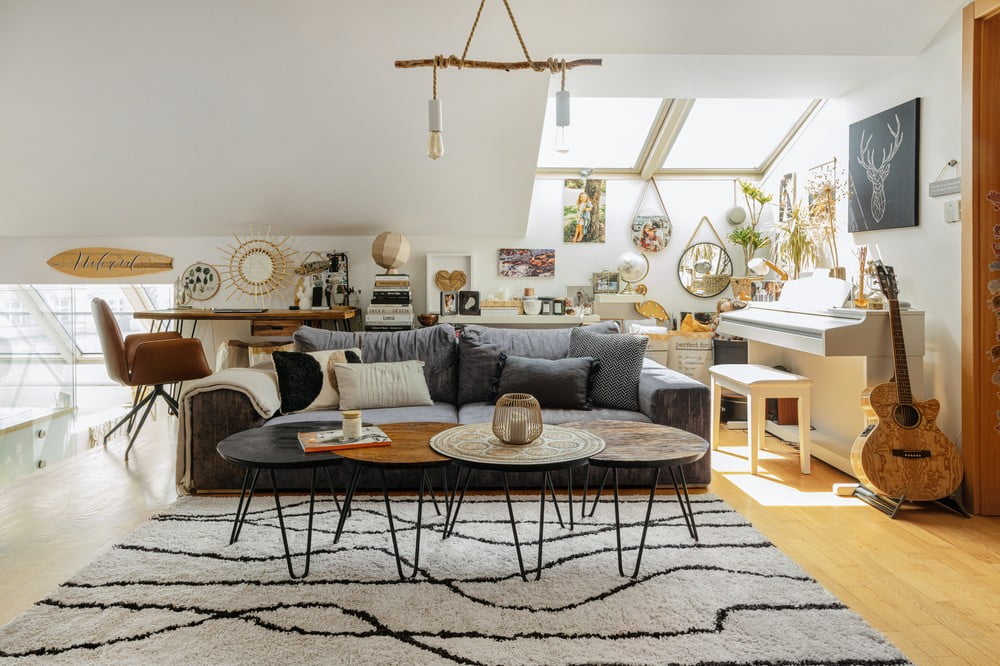 Ispirazione: Soggiorno, Stile boho, Bonami in visita