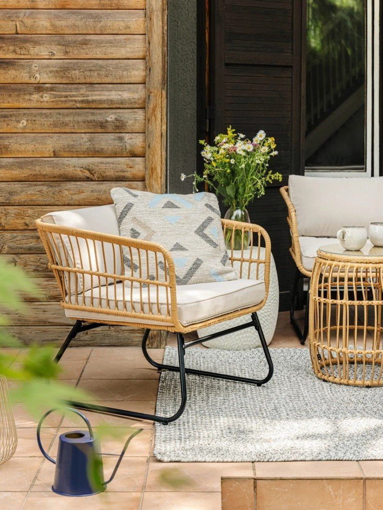 Ispirazione: Stile rustico, Giardino, Balcone e giardino, Tessili