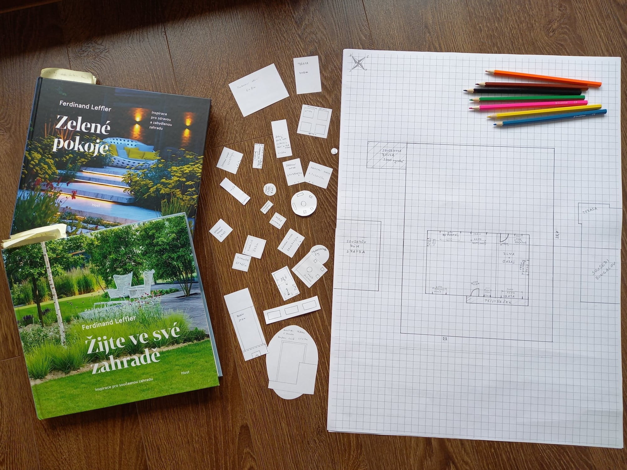 Ritaglia elementi di carta per avere un'idea visiva dello spazio ancora più chiara.