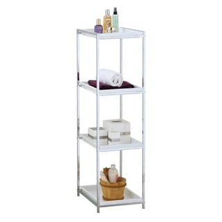 Scaffali bianchi per il bagno