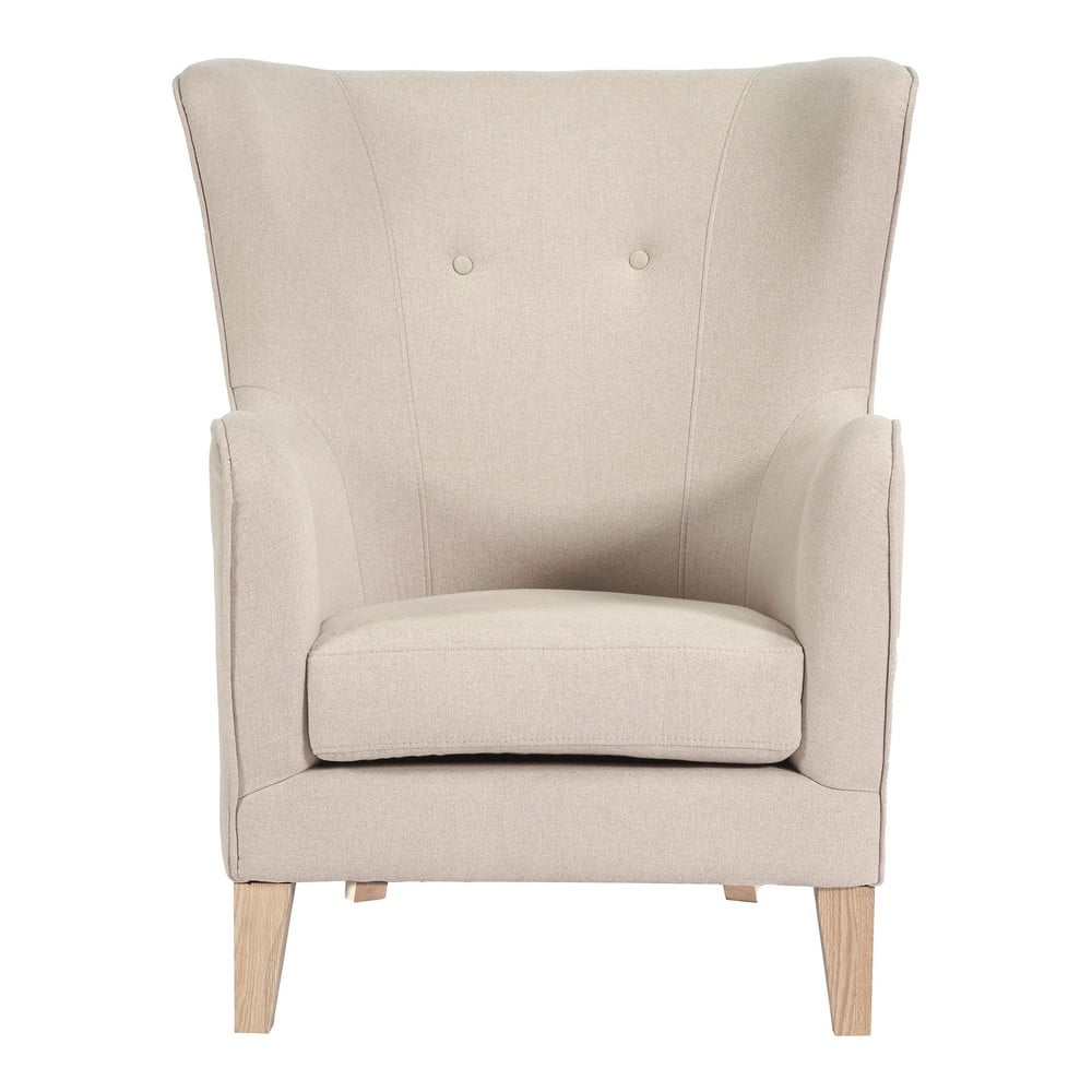 Poltrona con orecchie color crema Campo - House Nordic | Poltrone