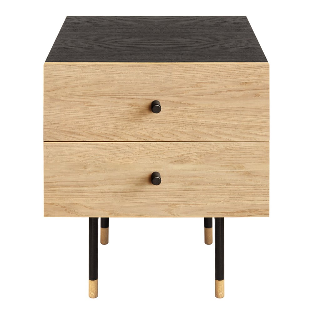 Comodino di colore naturale con effetto rovere Jugend – Woodman | Comodini
