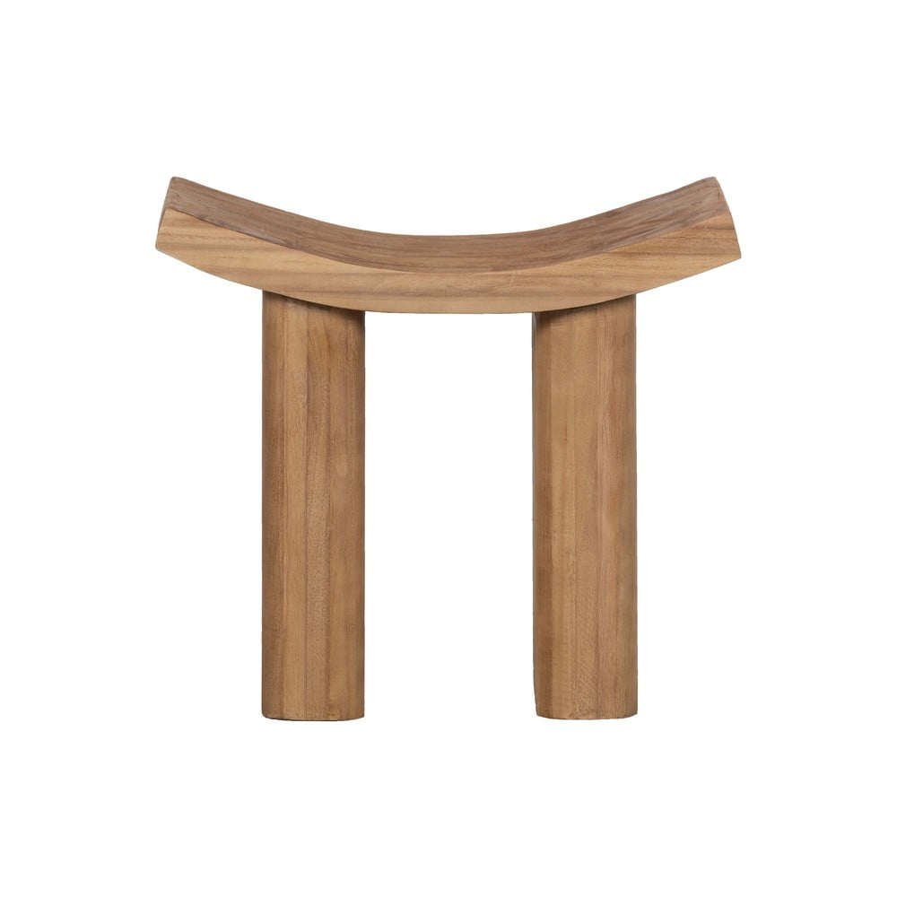 Sgabello in legno massiccio di pavlovnia in colore naturale Japan - BePureHome | Sgabelli