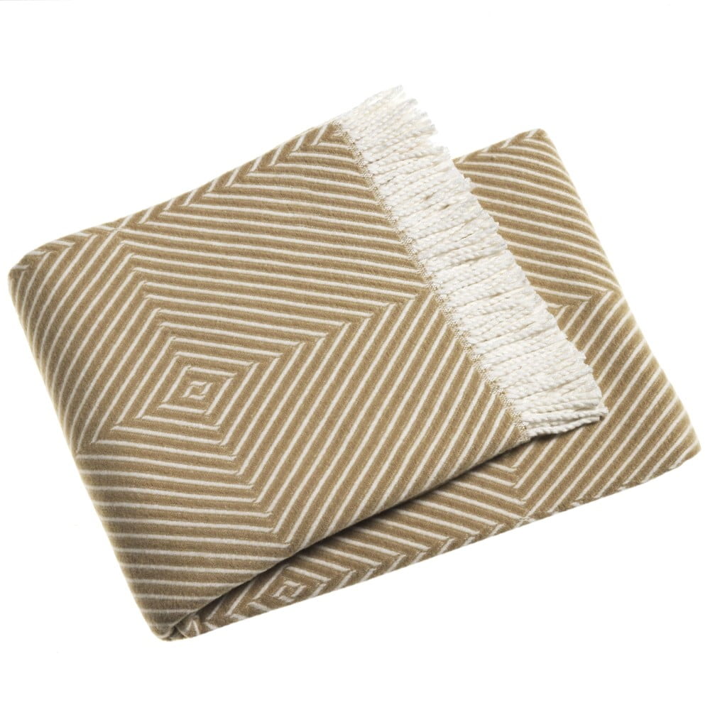Plaid marrone con contenuto di cotone , 140 x 180 cm Tebas - Euromant | Coperte
