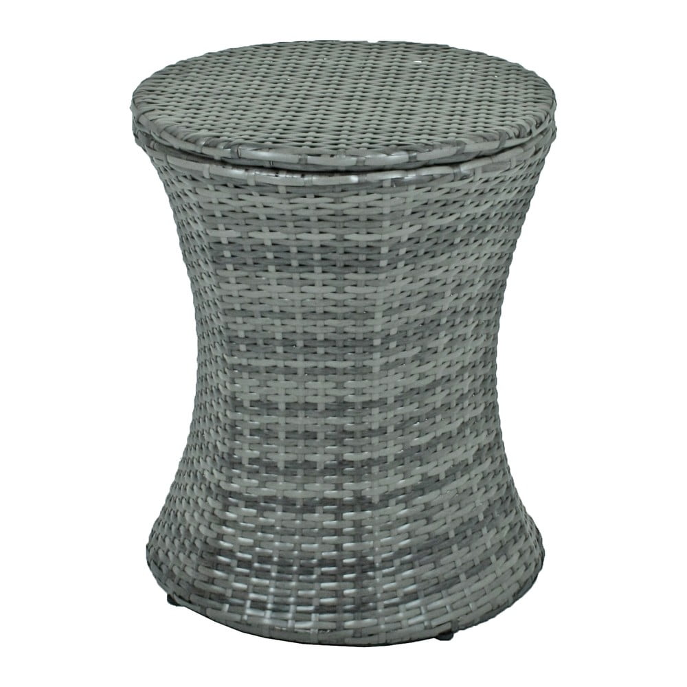 Tavolino da giardino rotondo con refrigeratore in rattan ø 45 cm Mumbai - Garden Pleasure | Tavolini da giardino