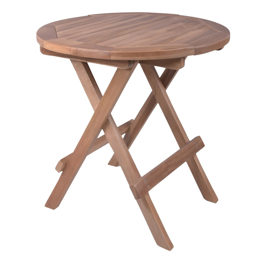 Tavolino da giardino rotondo in teak massiccio ø 50 cm Luang – Garden Pleasure | Tavolini da giardino