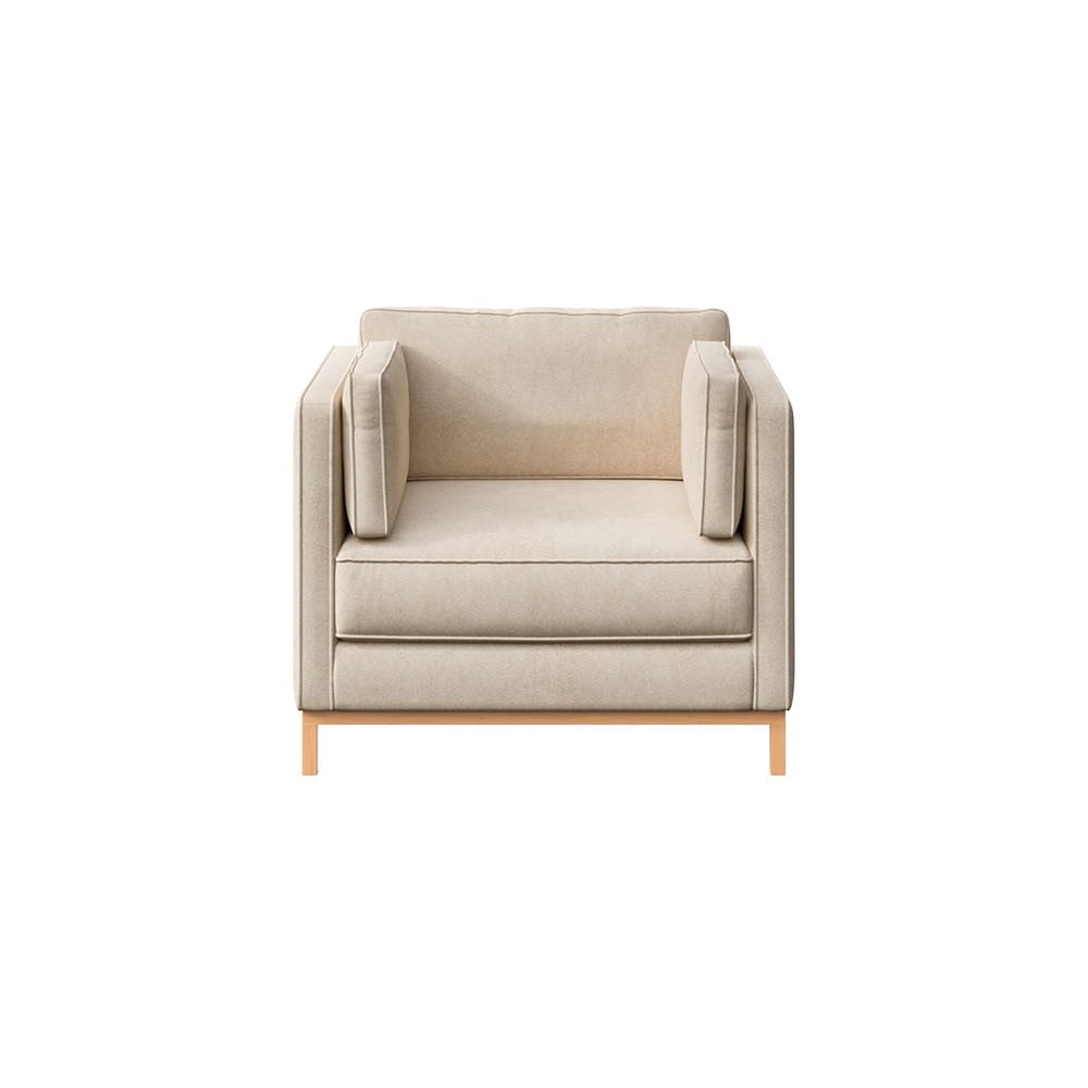 Poltrona relax in velluto beige Celerio - Ame Yens | Poltrone