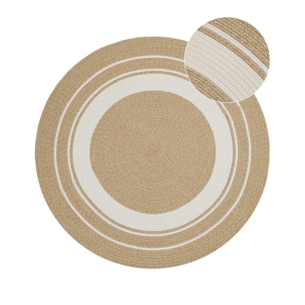 Tappeto rotondo per esterni in colore naturale ø 200 cm - NORTHRUGS | Tappeti per esterni