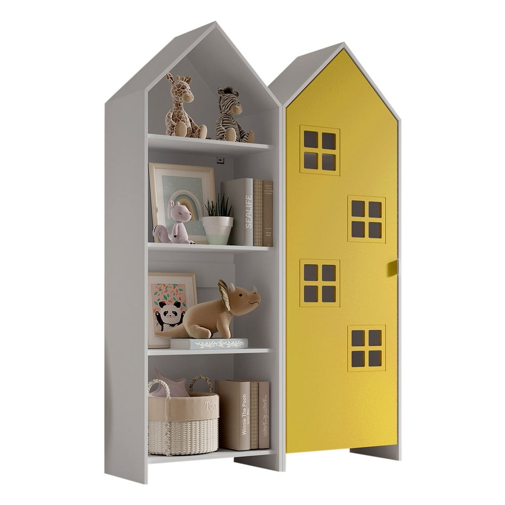 Armadio a giorno giallo e bianco per bambini 115x171,5 cm CASAMI BRUGES - Vipack | Armadi per bambini