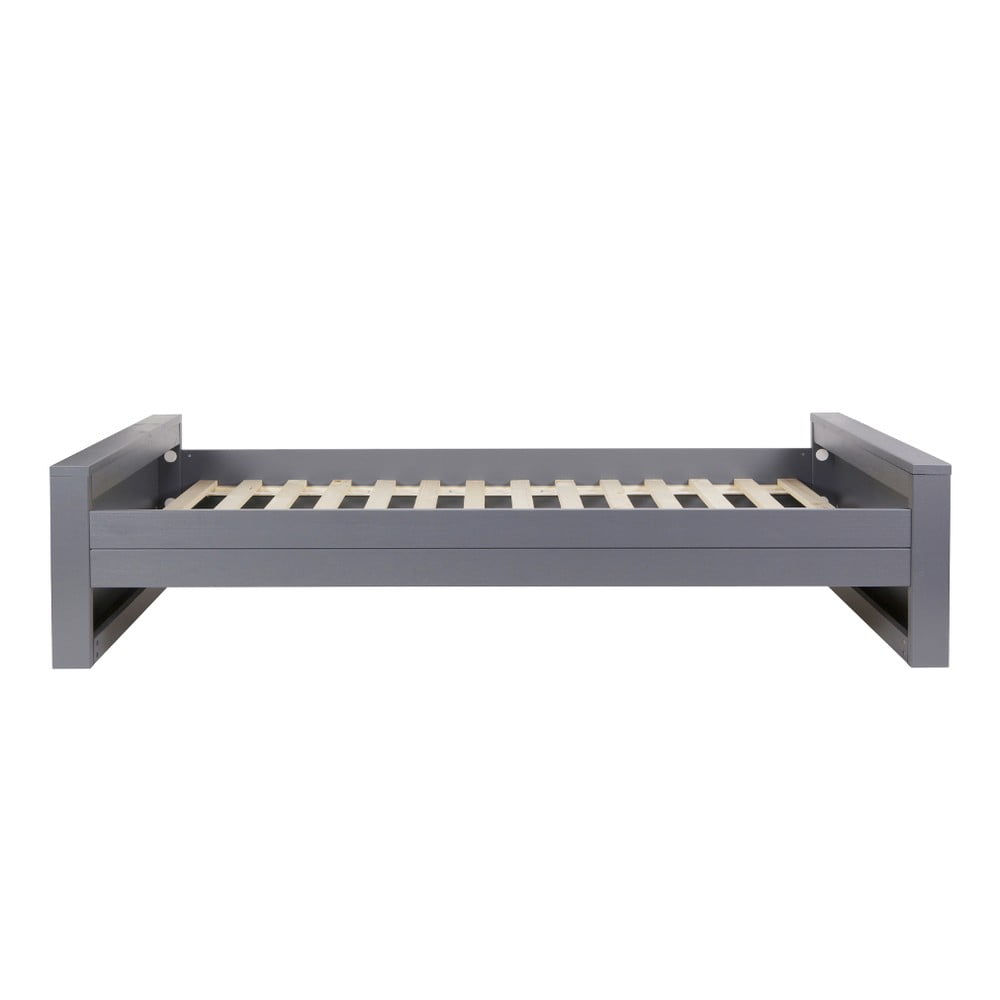 Letto singolo grigio con rete 90x200 cm Dennis - WOOOD | Letti singoli