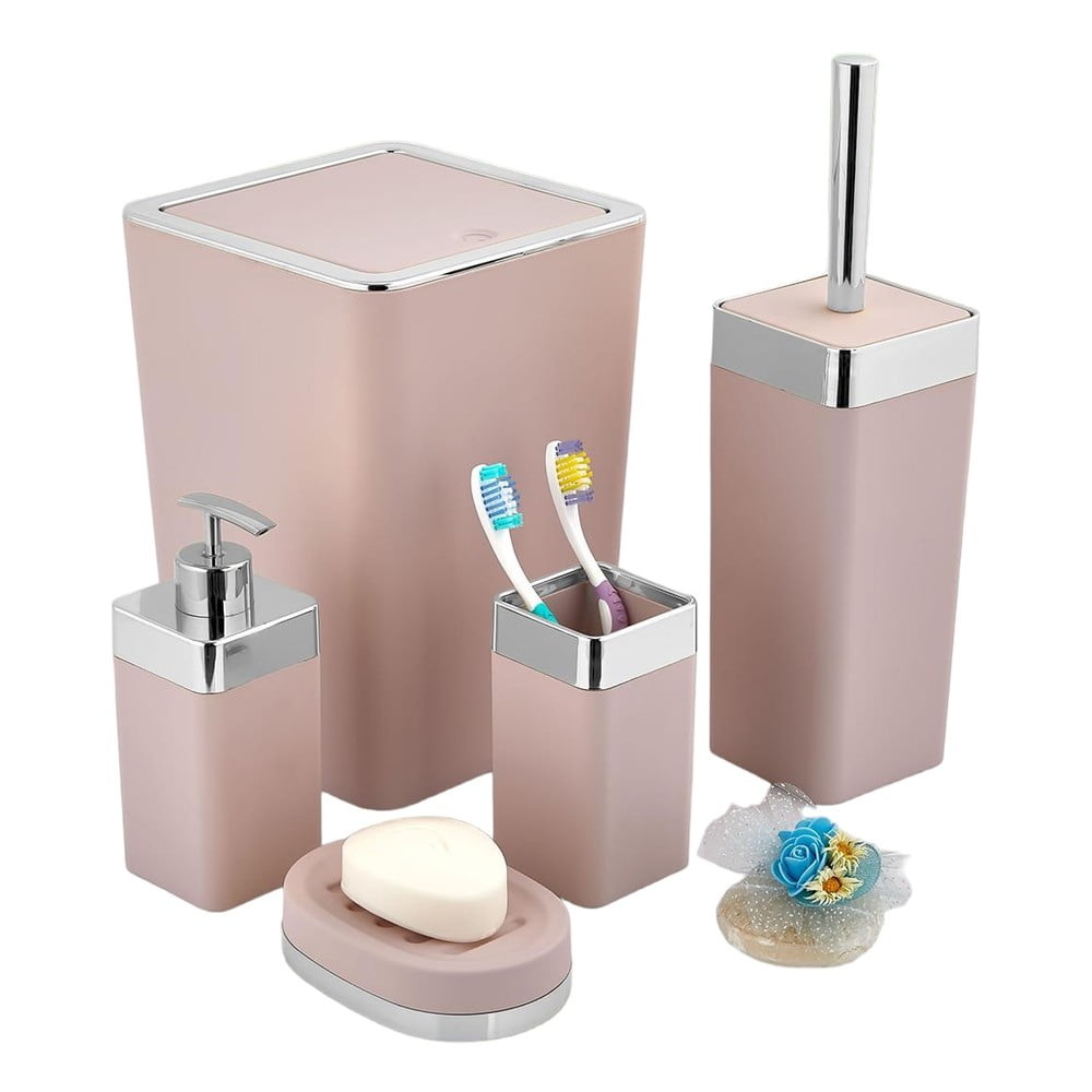 Set di accessori da bagno rosa - Oyo Concept | Set accessori per il bagno