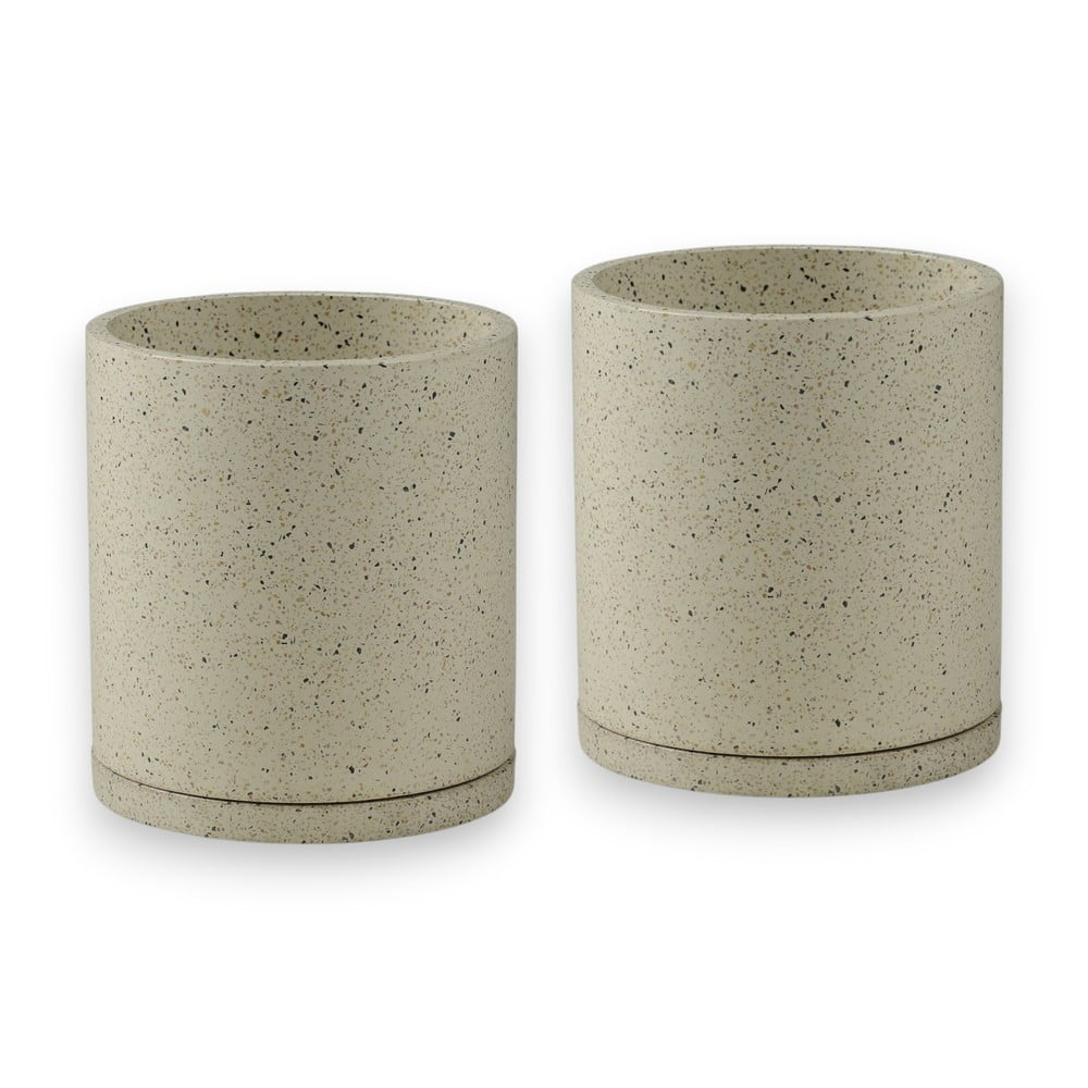 Vasi in cemento in set da 2 pezzi ø 26 cm Terrazzo - Bonami Selection | Vasi per fiori