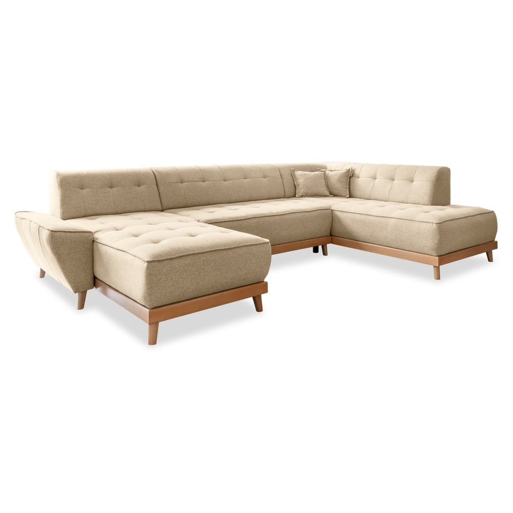 Divano letto angolare beige (angolo destro/"U") Dazzling Daisy - Miuform | Divani ad angolo
