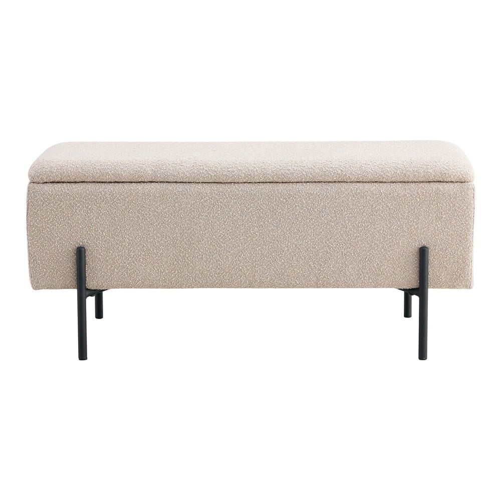 Panca beige in tessuto bouclé Watford - House Nordic | Panche