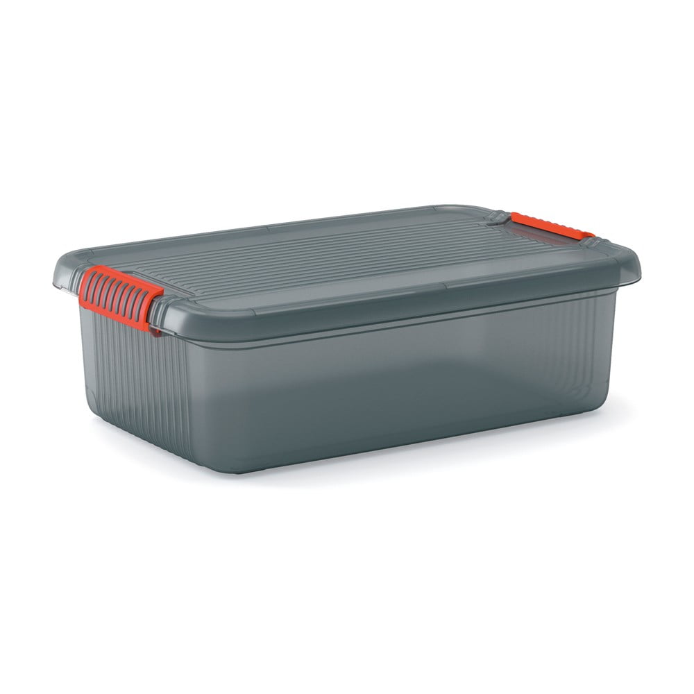 Scatola con coperchio grigia in plastica 59x39x18 cm K Latch Box – KIS | Scatole