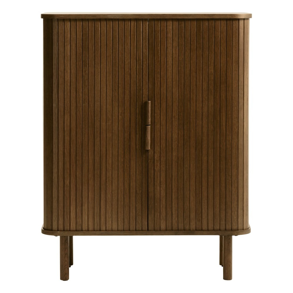 Mobile marrone in rovere con ante scorrevoli 113x90 cm Cavo - Unique Furniture | Credenze