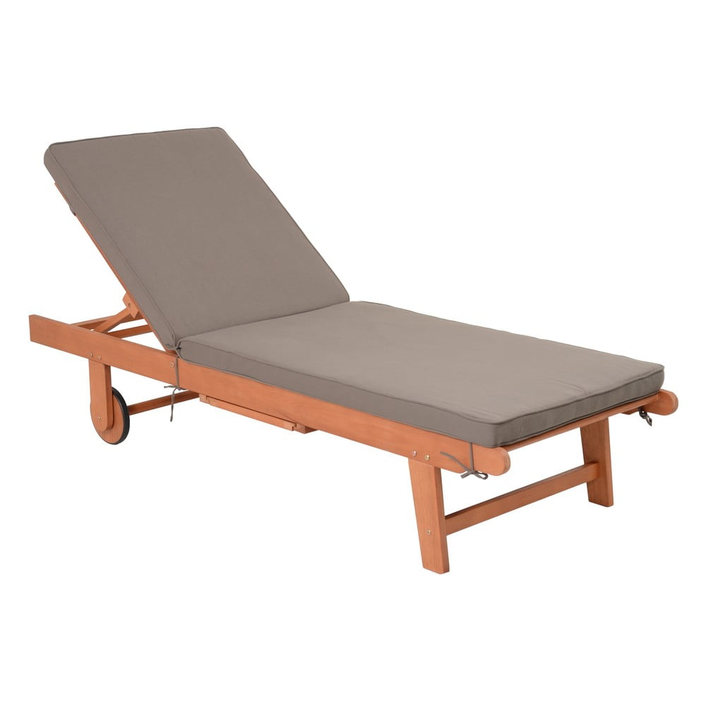 Lettino da giardino in legno di colore grigio e naturale San Diego - Garden Pleasure | Lettini da giardino