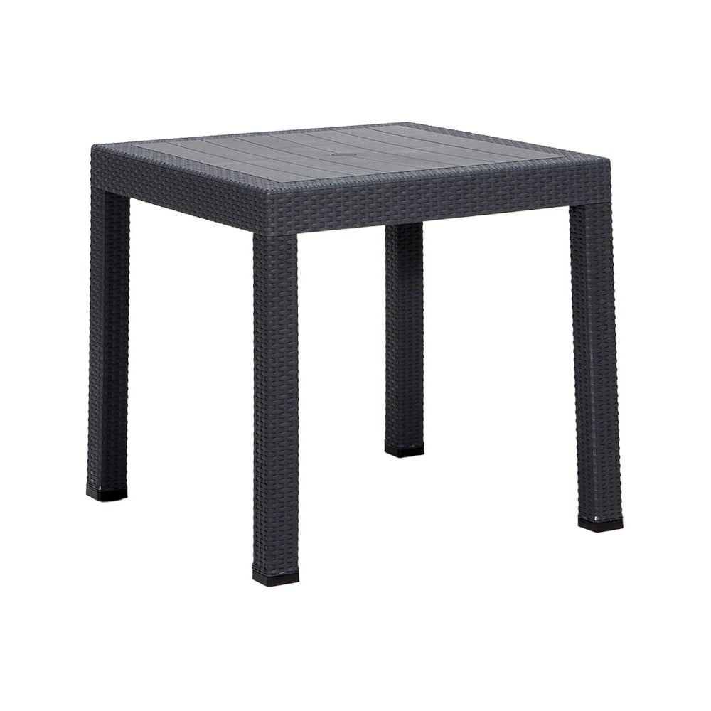 Tavolo da pranzo da giardino in plastica 80x80 cm Rattan - Floriane Garden | Tavoli da pranzo da giardino