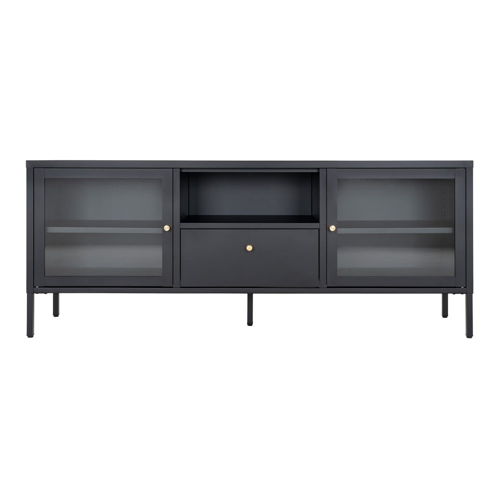 Mobile TV nero in metallo 150x60x35 cm Dalby – House Nordic | Mobili TV