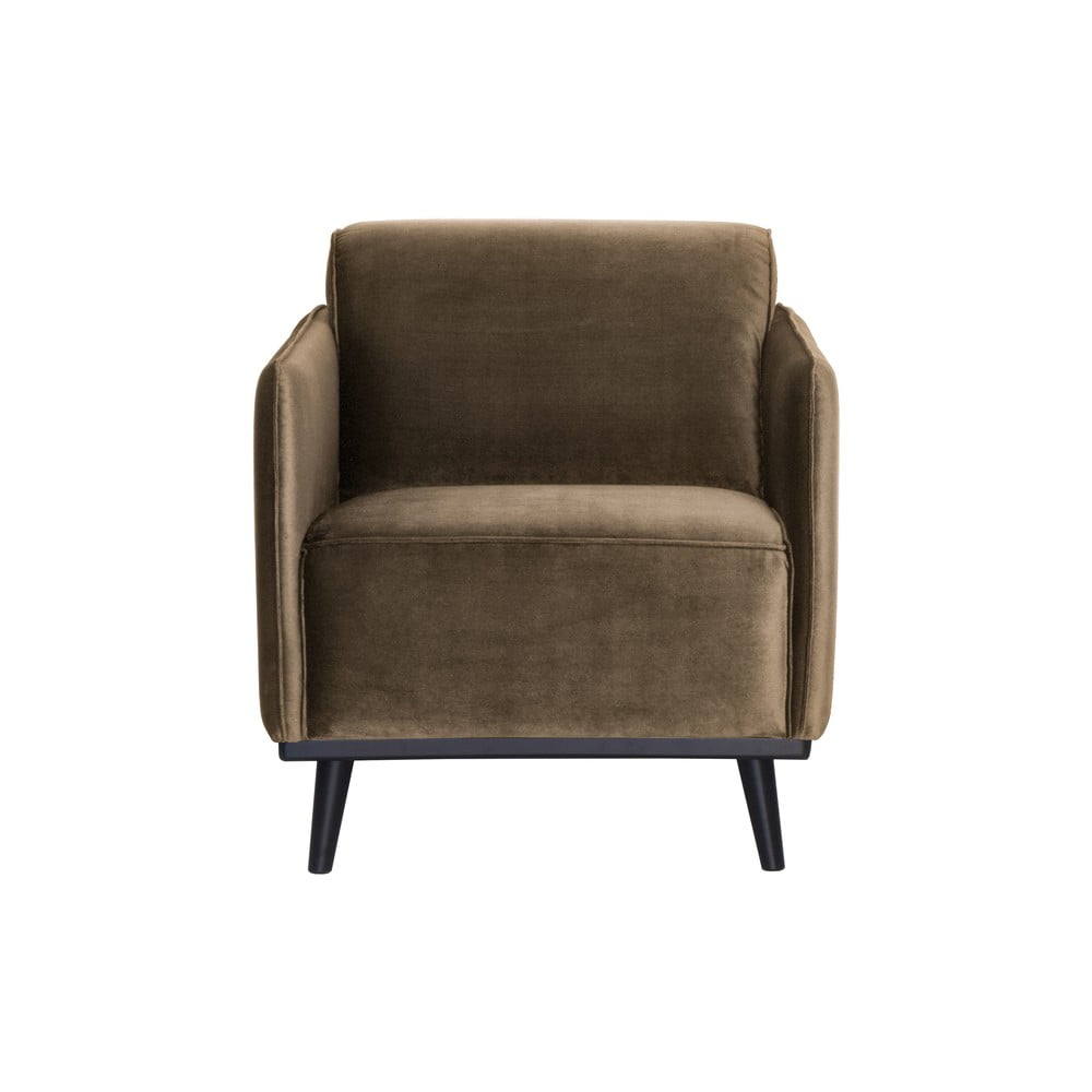 Poltrona in velluto marrone e grigio Statement - BePureHome | Poltrone