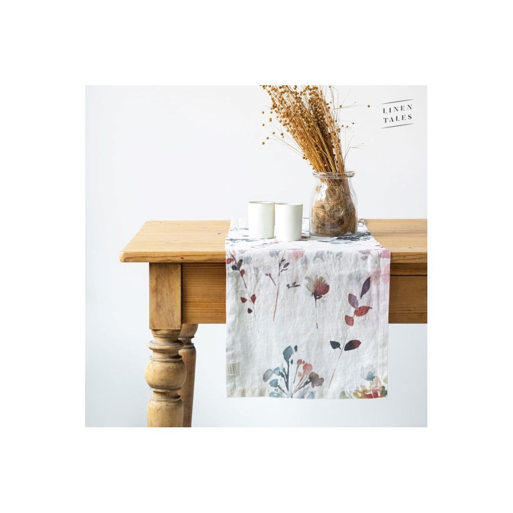 Runner da tavola in lino 150x40 cm Watercolour - Linen Tales | Runner per il tavolo