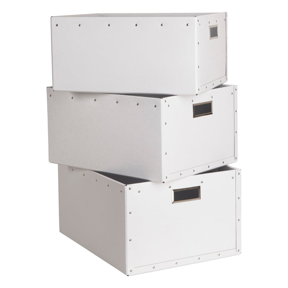 Scatole di cartone bianche in set da 3 Ture - Bigso Box of Sweden | Scatole