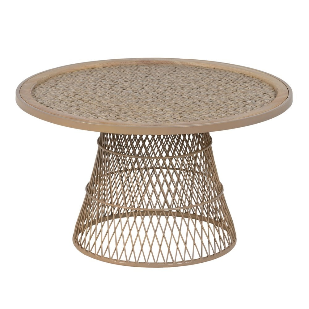 Tavolino rotondo in rattan colore naturale ø 70 cm - Ixia | Tavolini da salotto