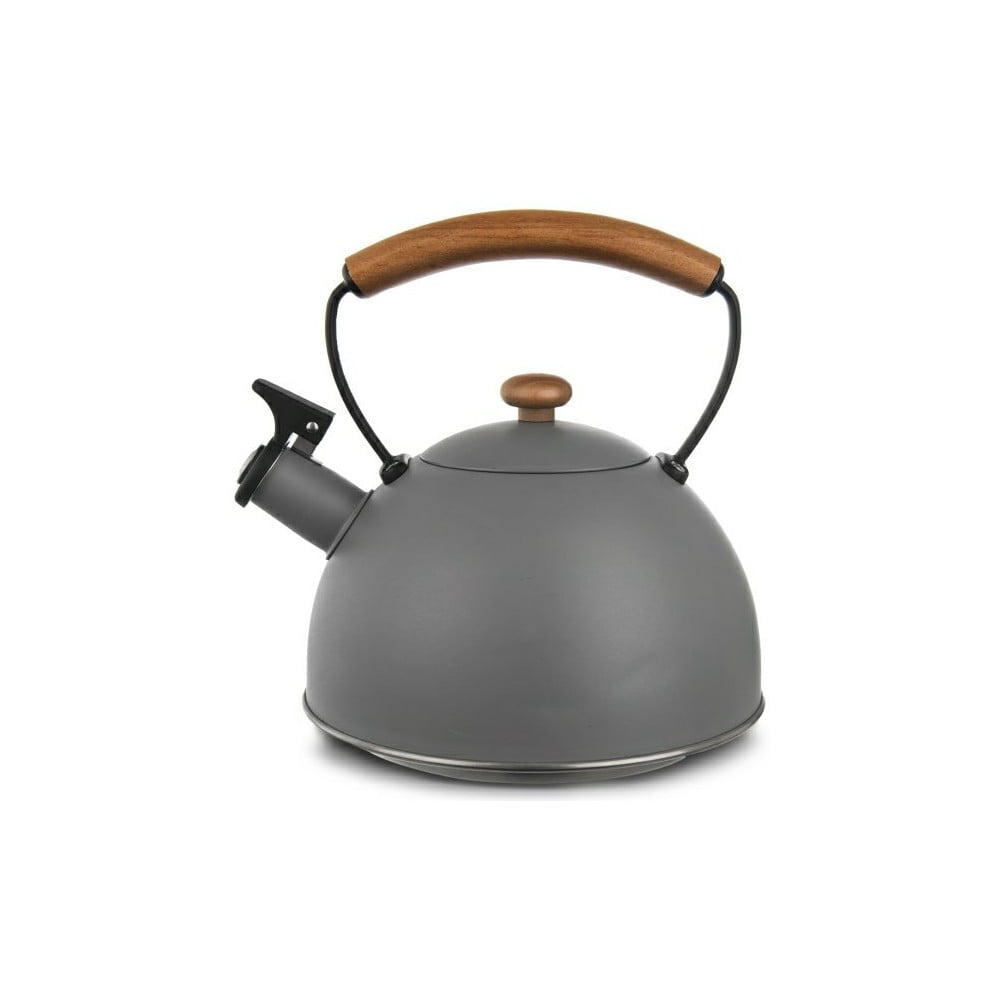 Teiera grigia in acciaio inox 3 l Wooden - Orion | Bollitori elettrici