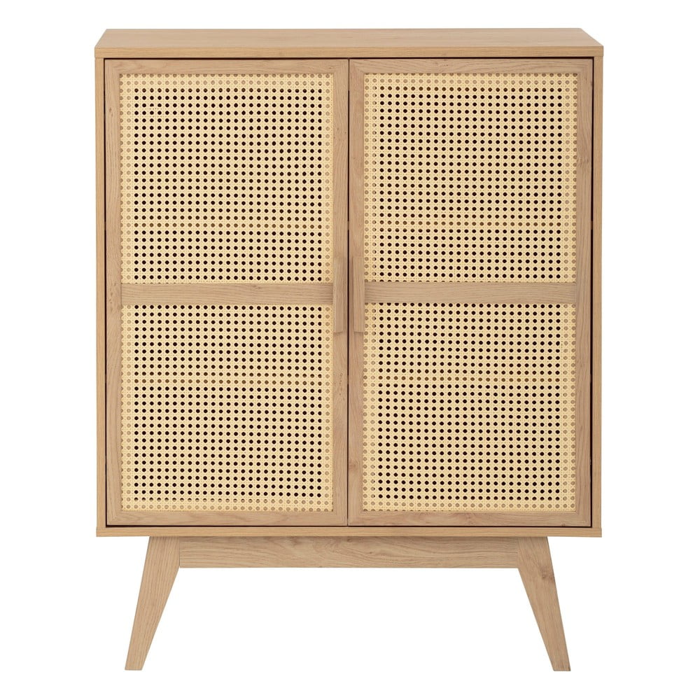 Mobiletto colore naturale in rovere decorato 87x110 cm Bridget - Støraa | Credenze