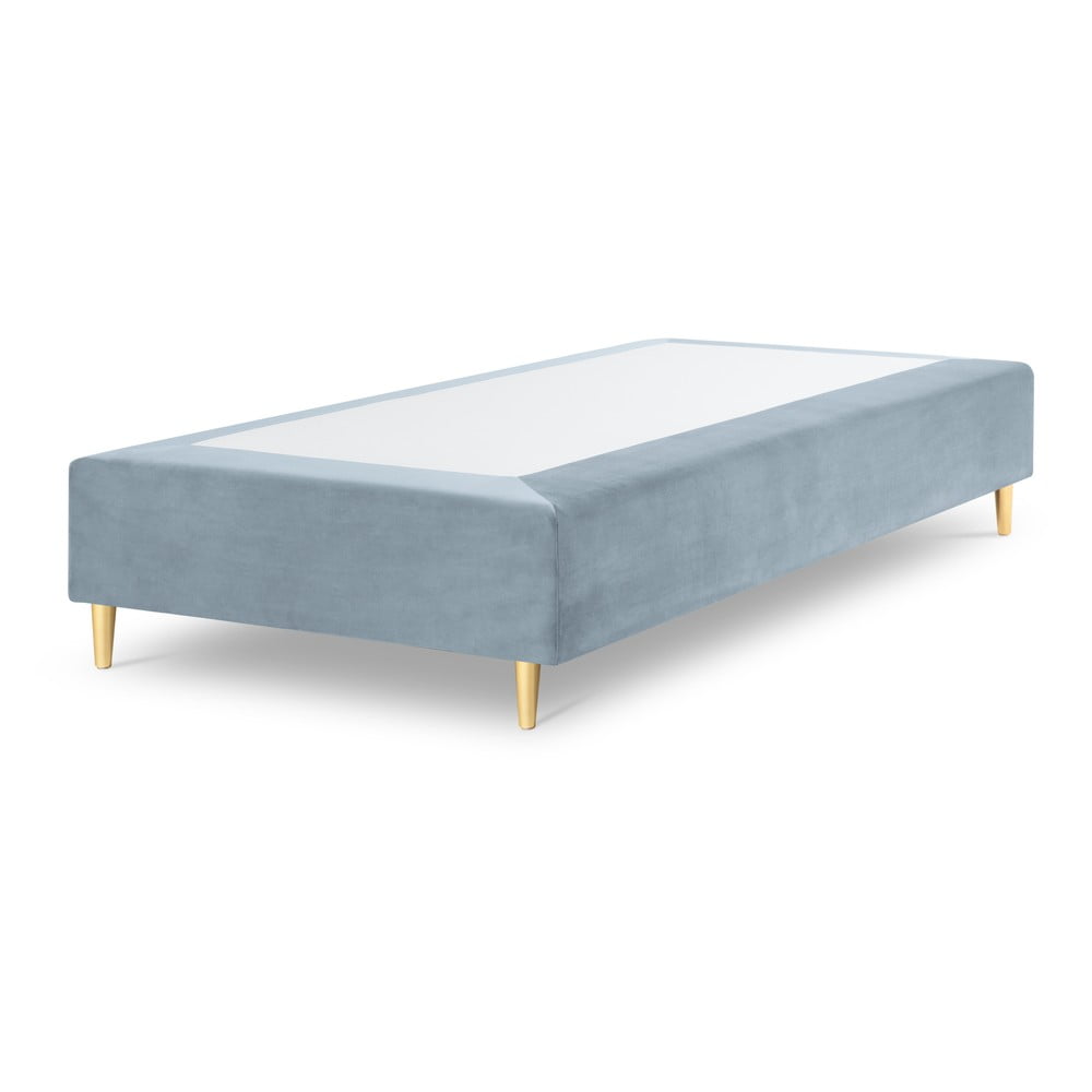 Letto singolo in velluto azzurro, 90 x 200 cm Lia - Cosmopolitan Design | Letti singoli