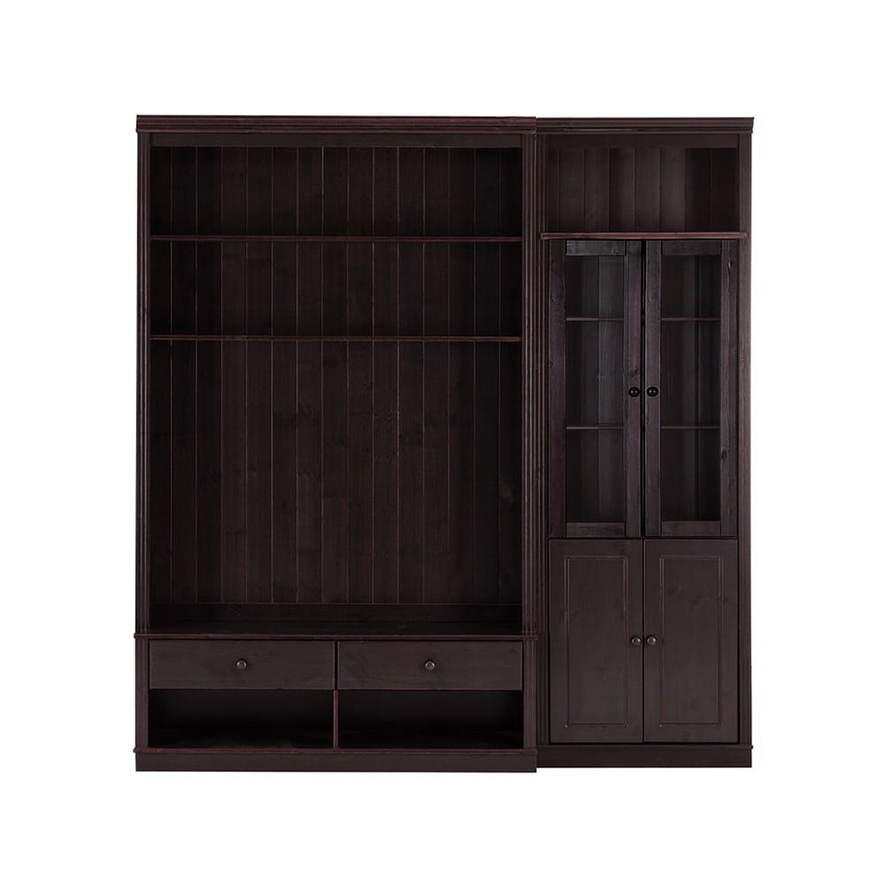 Mobile TV marrone in legno di pino 214x223 cm Anita - Støraa | Mobili TV