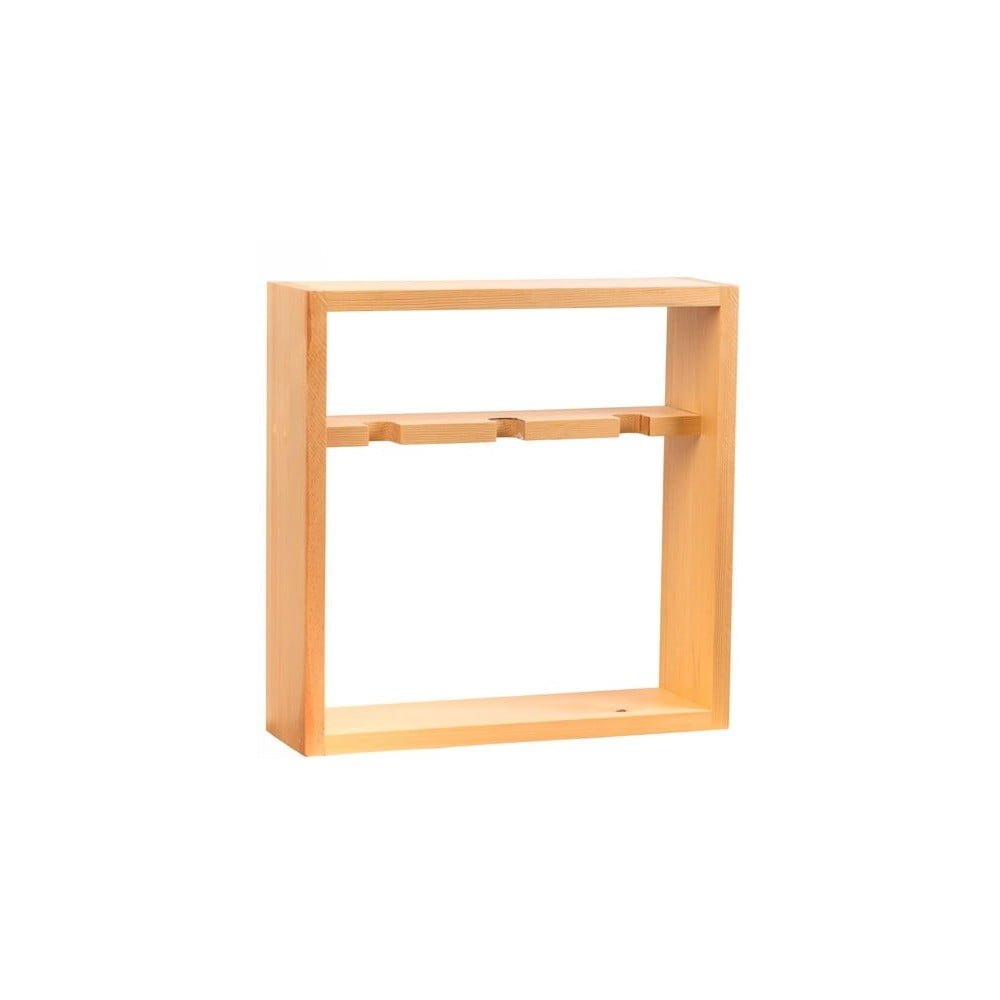 Portabottiglie da parete in legno di pino in colore naturale numero di bottiglie 3 Carol - Kalune Design | Scaffali per vino