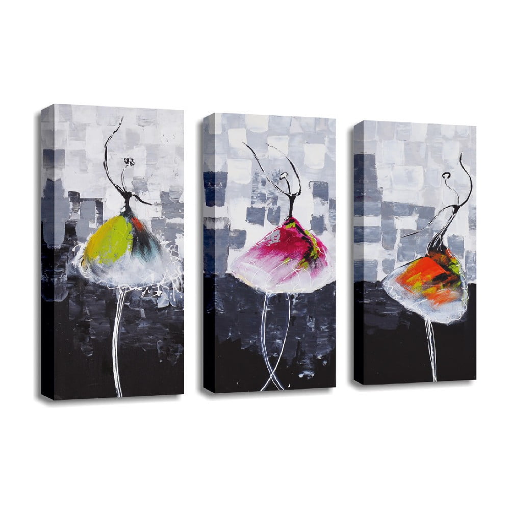 Pittura in 3 parti su tela Danzatrici - Wallity | Quadri