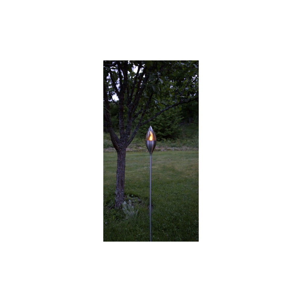 Apparecchio solare a LED per esterni in acciaio inox , altezza 115 cm Olympos - Star Trading | Illuminazione da esterno