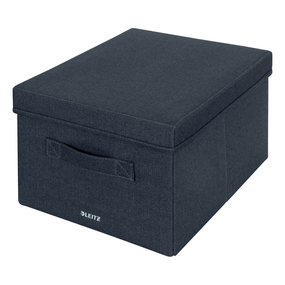 Set di 2 scatole in tessuto grigio scuro con coperchio 28,5x38x20 cm - Leitz | Scatole