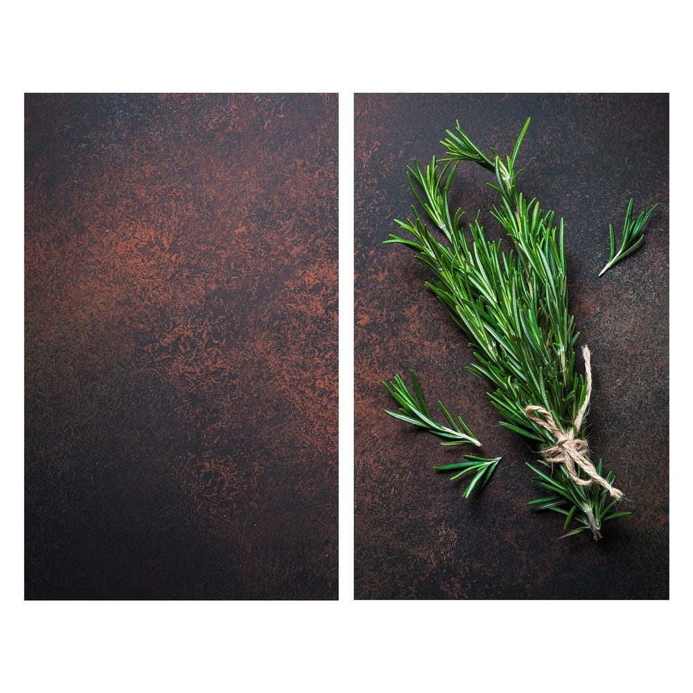 Coprifuoco in vetro temperato in set da 2 52x30 cm Rosemary - Allstar | Coperture per piani cottura