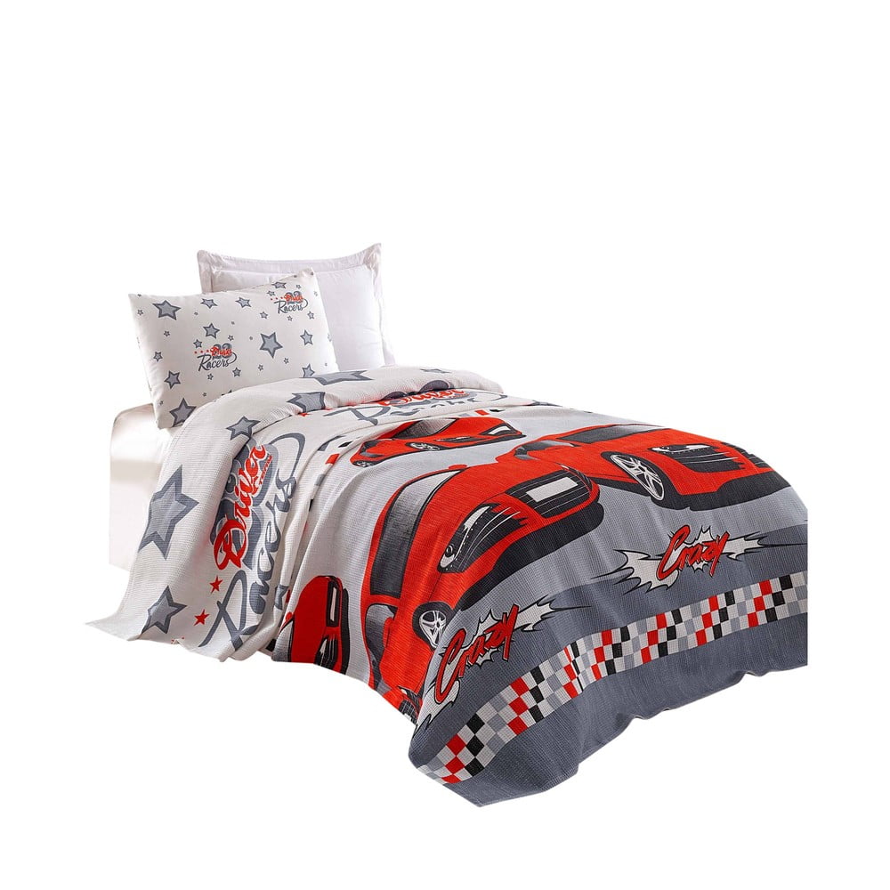 Copriletto in cotone per bambini Eponj Home Cars, 160 x 235 cm Crazy - Mijolnir | Copriletti per bambini