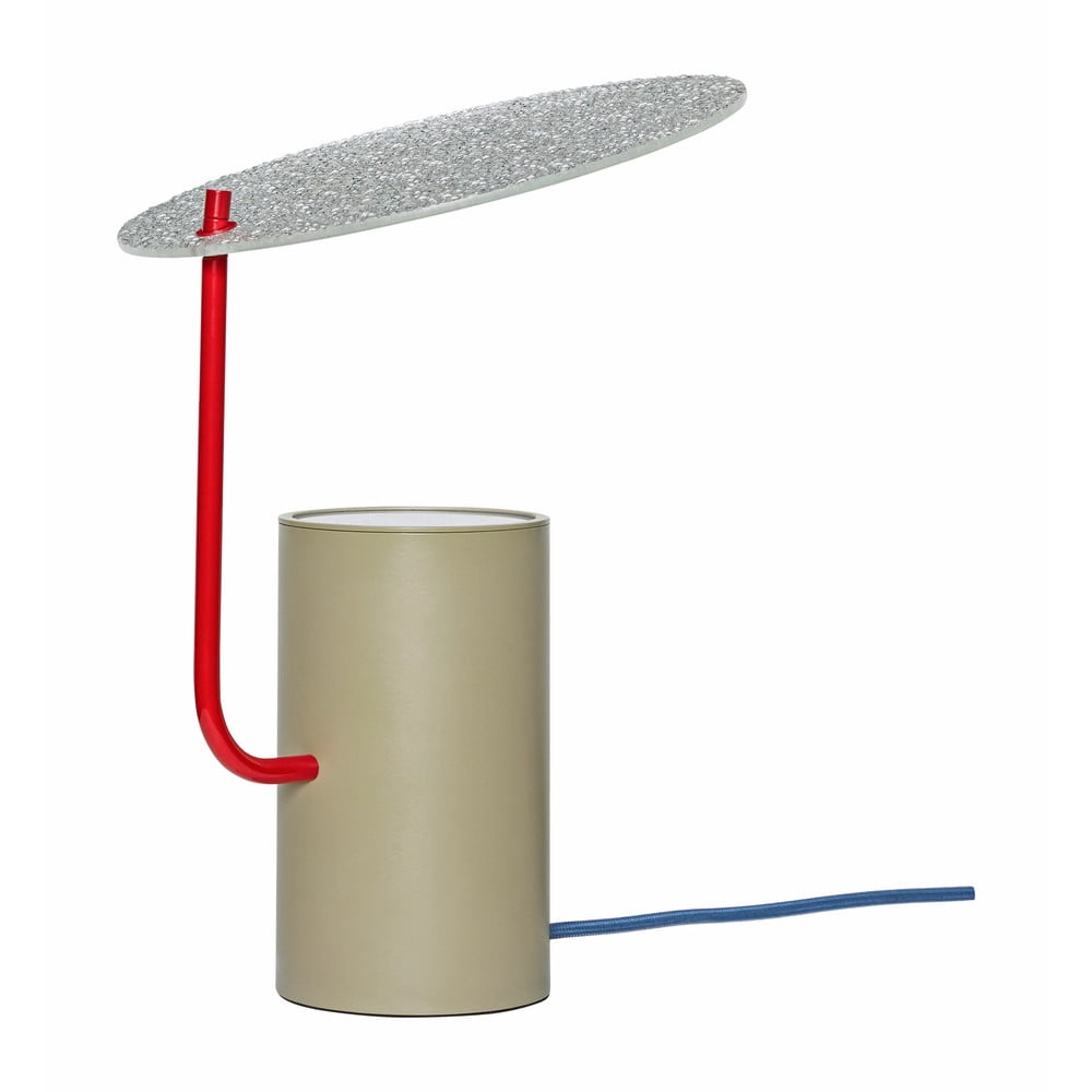 Lampada da tavolo cachi con paralume in vetro (altezza 35 cm) Disc - Hübsch | Abat-jour e lampade da tavolo