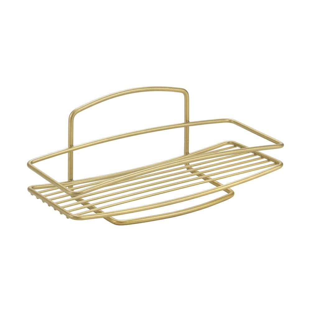 Mensola da bagno in acciaio color oro Onda - Metaltex | Mensole per il bagno