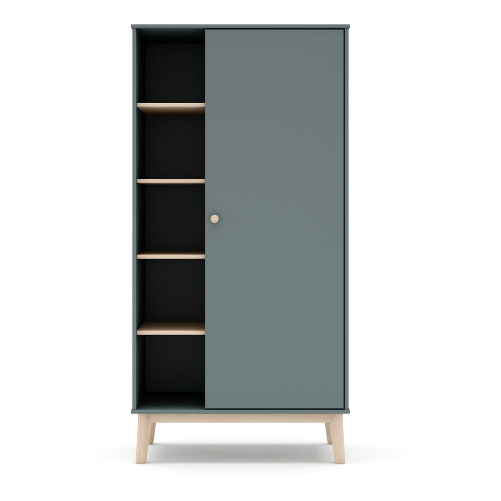 Armadio per bambini verde polveroso 90x180x52 cm Esteban – Marckeric | Armadi per bambini