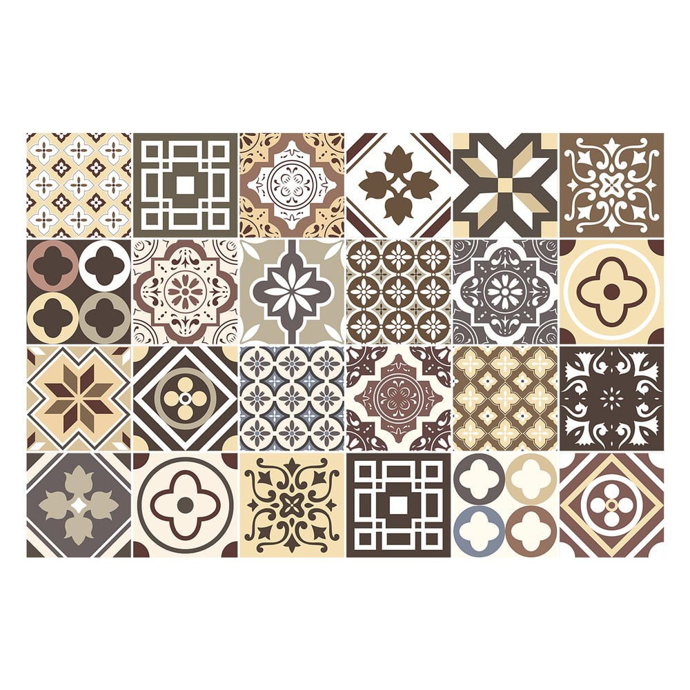 Set di 24 adesivi murali Kenjito, 15 x 15 cm - Ambiance | Adesivi