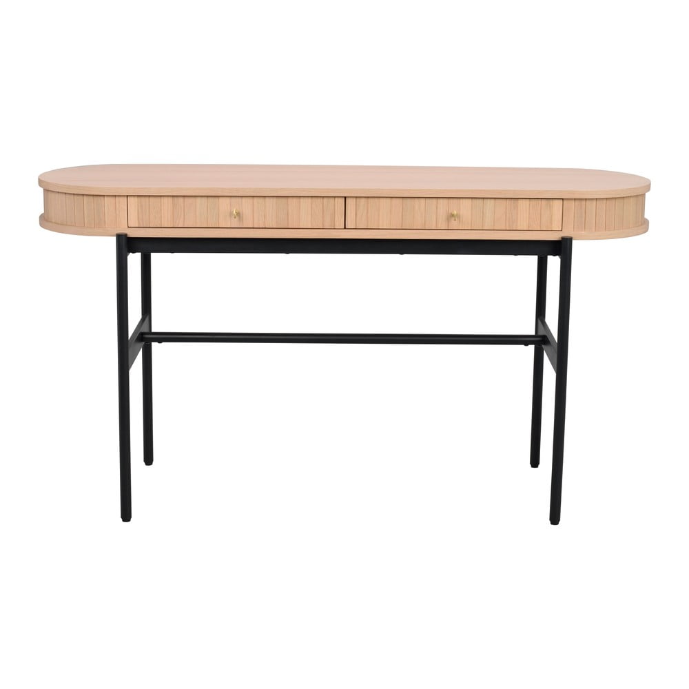 Consolle in rovere decorato in colore naturale 142x47 cm Haddington - Rowico | Tavoli consolle