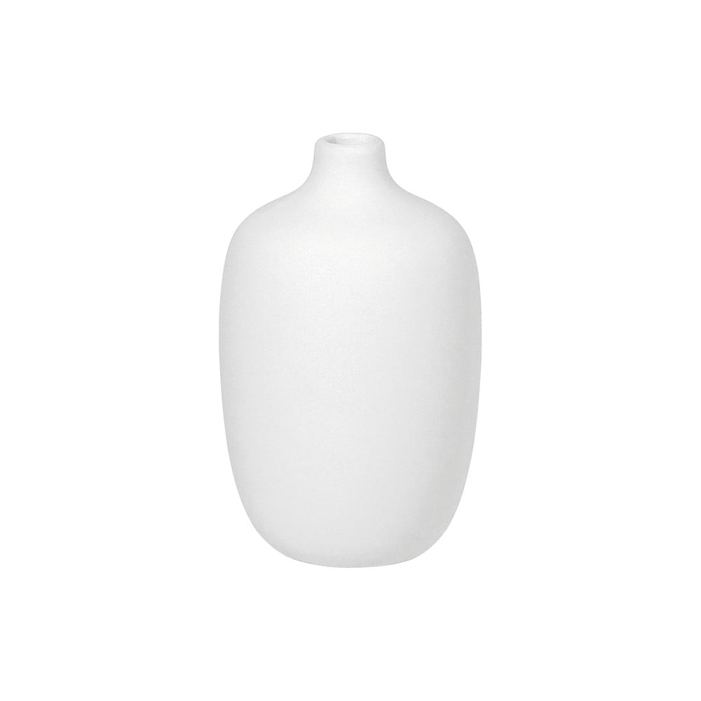 Vaso bianco in ceramica (altezza totale 13 cm) Ceola – Blomus | Vasi